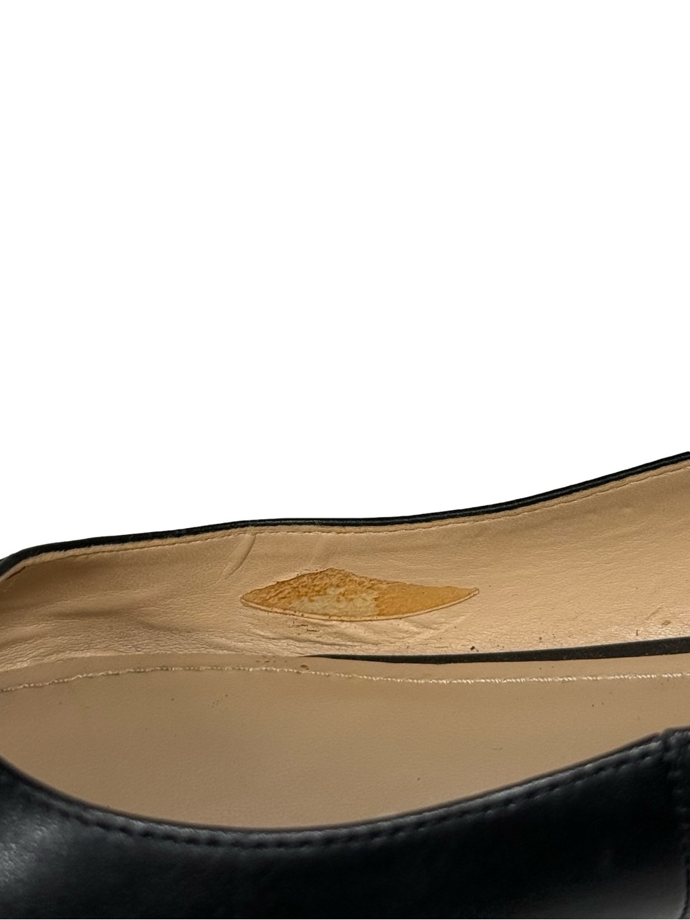 Coach Viviana Beadchain Women 6.5 Black Leather Pointed Toe Skimmer Ballet Flats - Picture 13 of 14